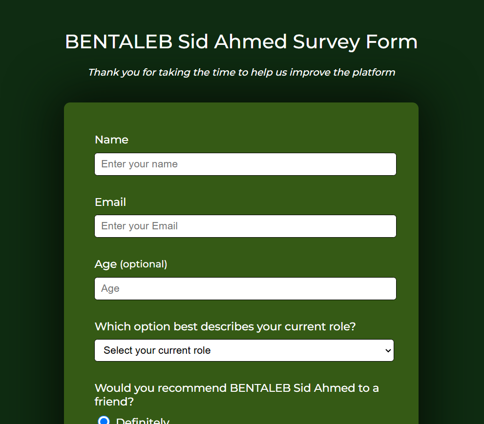 SURVEY FORM