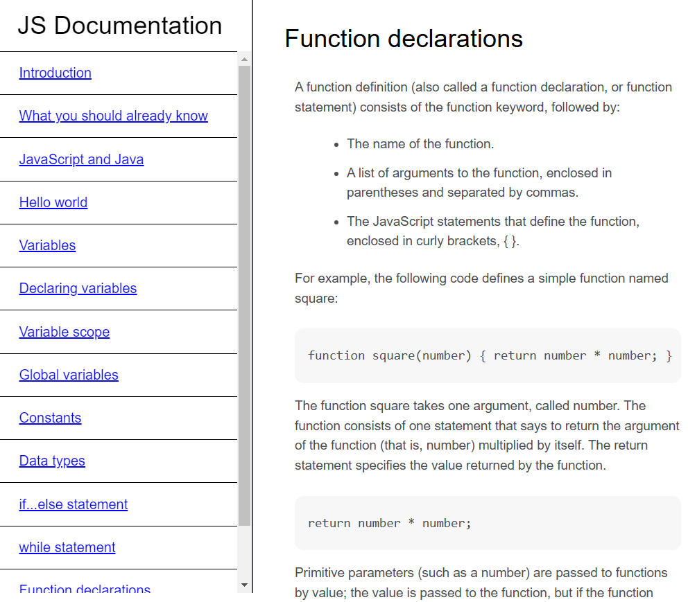 documentation