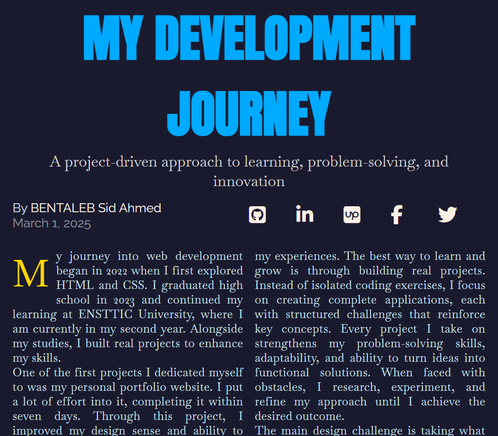 my development journey
